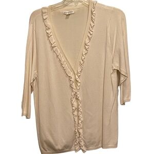 Plus size winter white women’s mid arm length sweater